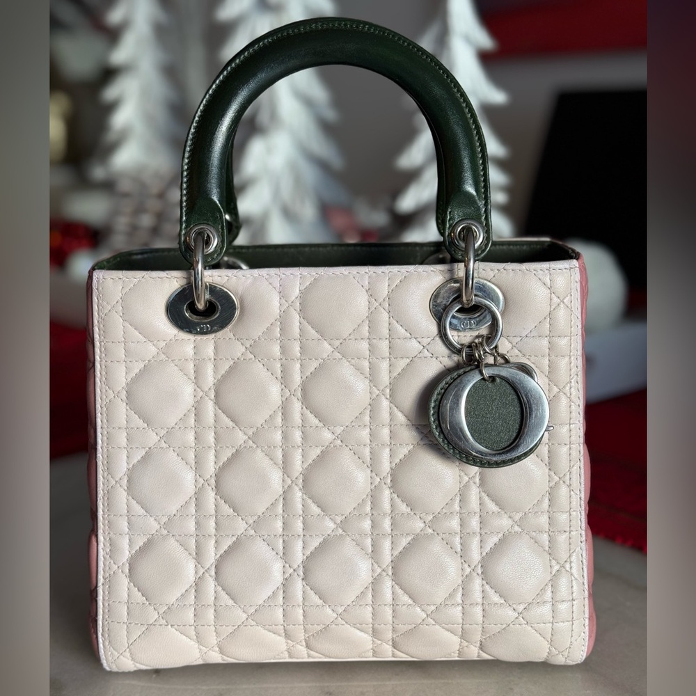 ❌SOLD❌ LIMITED EDITION* Tri-Color Cannage Lady Dior Bag - Picture 1 of 17